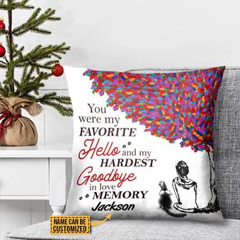 You Are My Favorite Hello Custom Pillow - Memorial Gift - Thegiftio UK