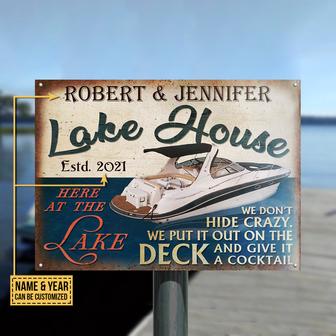 Boat Lake Don't Hide Crazy Custom Sign - Gift for Friends - Thegiftio UK