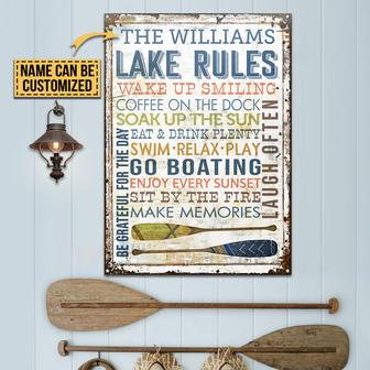 Boat Lake Rules Personalized Metal Sign - Gift for Boaters - Thegiftio UK
