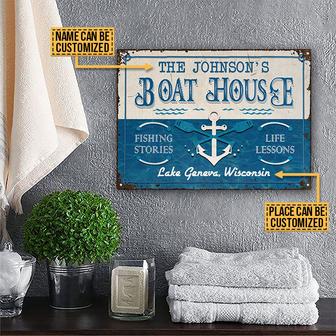 Personalized Boating Boat House Custom Metal Sign - Thegiftio UK