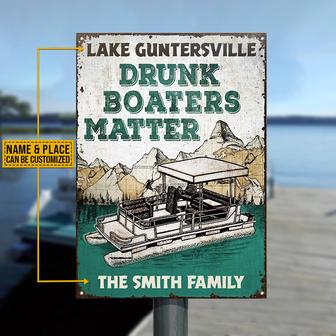 Drunk Boaters Matter Personalized Metal Sign - Boater Gift - Thegiftio UK