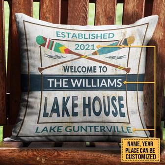 Boating Lake House Welcome Personalized Pillow - Home Gift - Thegiftio UK