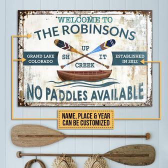 Boating No Paddles Personalized Metal Sign - Boater Gift - Thegiftio UK