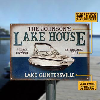 Bow Rider Lake House Relax Custom Metal Sign - Boater Gift - Thegiftio UK