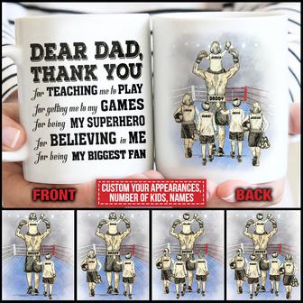 Boxing Dad And Child Thank You Dad Custom Mug - Gift for Dad - Thegiftio UK