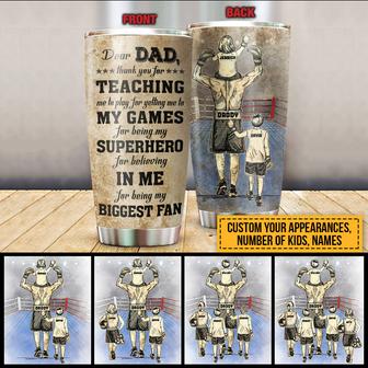 Boxing Dad And Child Thank You Dad Custom Tumbler - Gift - Thegiftio UK