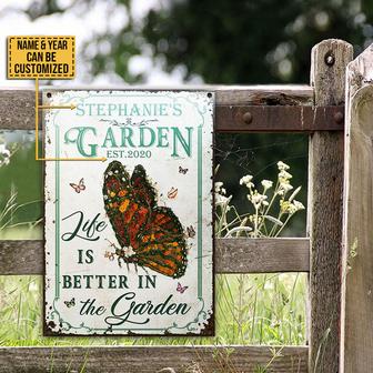 Butterfly Garden Life Better Custom Metal Sign - Home Gift - Thegiftio UK