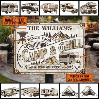 Making Memories Personalized Metal Sign - Gift for Campers - Thegiftio UK