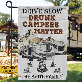 Drunk Camper Personalized Flag - Gift for Camping Lovers - Thegiftio UK