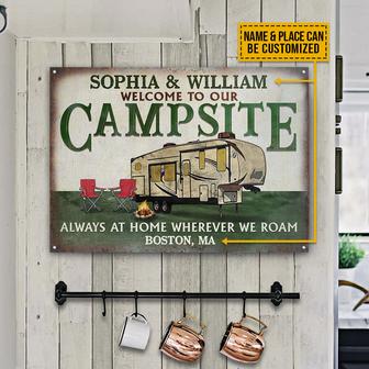 Camping 5th Wheel Welcome Personalized Metal Sign - Gift - Thegiftio UK