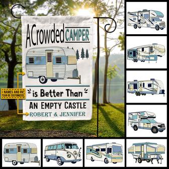 Personalized Camping A Crowded Camper Custom Flag - Gift - Thegiftio UK