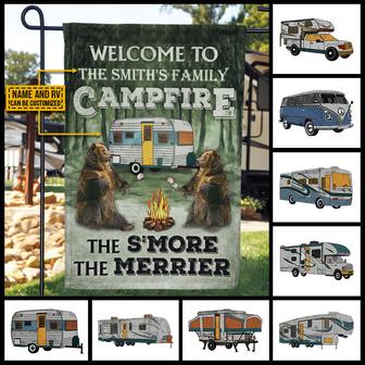 The S'more The Merrier Personalized Flag - Gift for Campers - Thegiftio UK