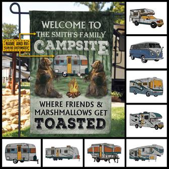 Welcome To Campfire Personalized Flag - Gift for Campers - Thegiftio UK