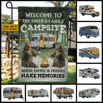Welcome To Our Campsite Personalized Flag - Camping Gift - Thegiftio UK