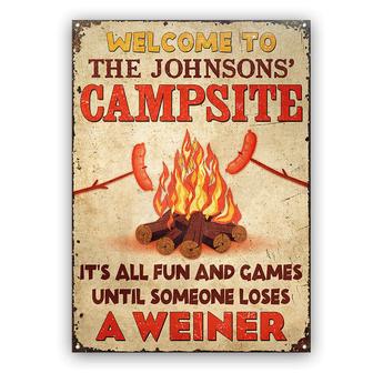 Someone Loses A Weiner Custom Metal Sign - Gift for Campers - Thegiftio UK