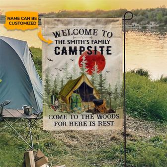 Camping Come To The Woods Custom Flag - Gift for Campers - Thegiftio UK