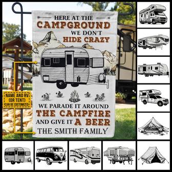 Camping Don't Hide Crazy Custom Flag - Gift for Campers - Thegiftio UK