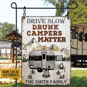 Camping Drunk Camper Personalized Metal Sign - Gift for Him - Thegiftio UK