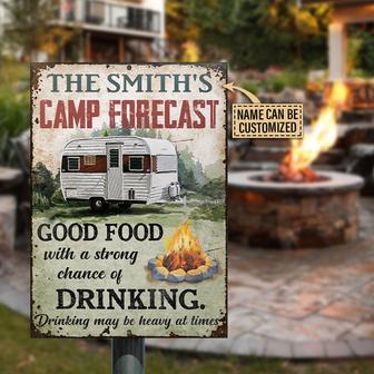 Personalized Camping Forecast Metal Sign - Gift for Campers - Thegiftio UK