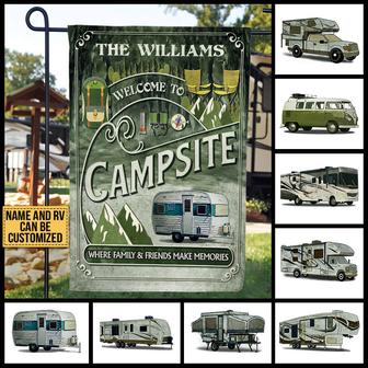 Welcome To Campsite Personalized Flag - Gift for Campers - Thegiftio UK
