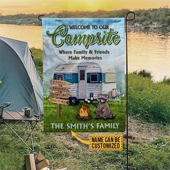 Camping Friends Make Memories Custom Flag - Gift for Campers - Thegiftio UK