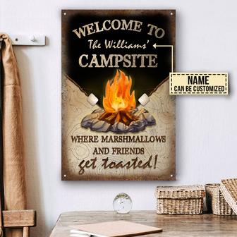 Camping Get Toasted Personalized Metal Sign - Campers Gift - Thegiftio UK