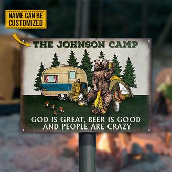 God Is Great Personalized Metal Sign - Gift for Campers - Thegiftio UK