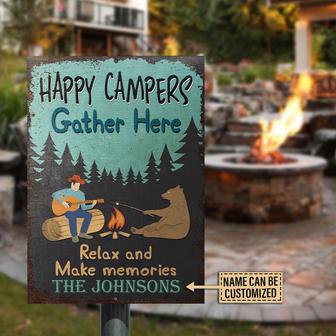 Happy Campers Personalized Metal Sign - Gift for Campers - Thegiftio UK