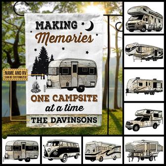 Camping Making Memories One Campsite Custom Flag - Gift - Thegiftio UK