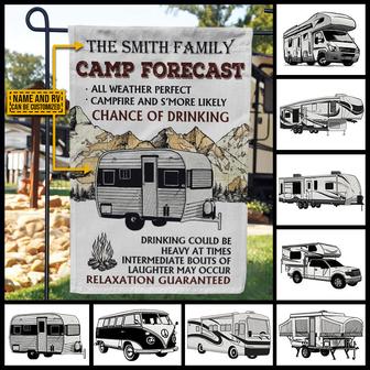 Personalized Camping Map Chance Of Drinking Custom Flag - Thegiftio UK