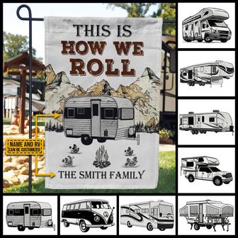 How We Roll Personalized Flag - Gift for Camping Lovers - Thegiftio UK
