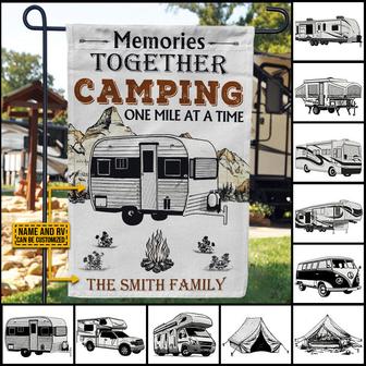 Camping Map Memories Together Custom Flag - Gift for Campers - Thegiftio UK