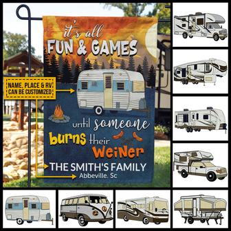 It's All Fun & Games Custom Flag - Gift for Campers - Thegiftio UK