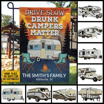 Camping Retro Making Memories Custom Flag - RV Lovers Gift - Thegiftio UK