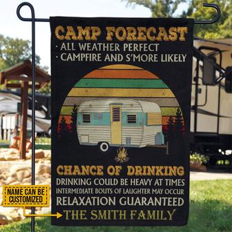 Personalized Camping Retro Sun Weekend Forecast Flag - Gift - Thegiftio UK