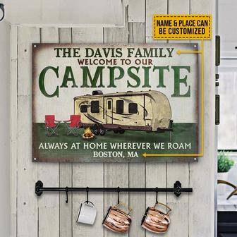 Personalized Camping Travel Trailer Welcome Metal Sign - Thegiftio UK