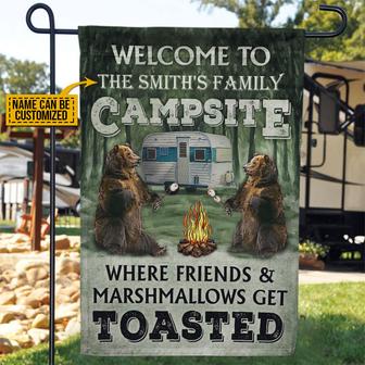 Welcome To Campfire Personalized Flag - Camping Gift - Thegiftio UK