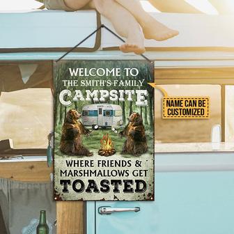 Welcome To Campfire Personalized Metal Sign - Camping Gift - Thegiftio UK