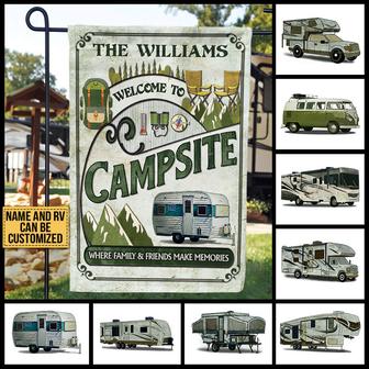 Welcome To Campsite Personalized Flag - Gift for Campers - Thegiftio UK