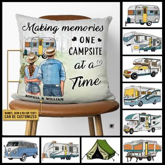 Camping Young Couple Personalized Pillow - Gift for Couples - Thegiftio UK