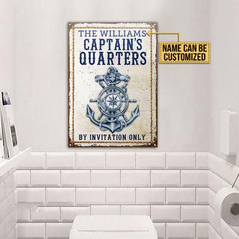 Captain Quarters Personalized Metal Sign - Gift for Friends - Thegiftio UK