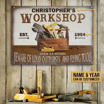 Personalized Carpenter Vintage Workshop Metal Sign - Gift - Thegiftio UK