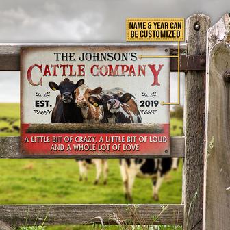A Little Bit Of Custom Metal Sign - Gift for Cattle Lovers - Thegiftio UK
