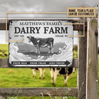 Personalized Cattle Dairy Farm Metal Sign - Gift for Farmers - Thegiftio UK