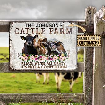 Cattle Relax Personalized Metal Sign - Gift for Farmers - Thegiftio UK