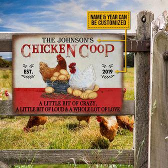 A Little Bit Of Customized Chicken Coop Metal Sign - Gift - Thegiftio UK