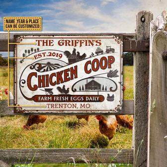 Personalized Chicken Coop Custom Metal Sign - Farmer Gift - Thegiftio UK