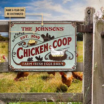 Fresh Eggs Daily Personalized Metal Sign - Gift for Farmers - Thegiftio UK