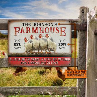 A Little Bit Of Chicken Personalized Metal Sign - Thegiftio UK