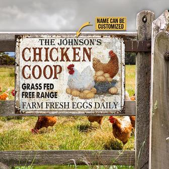 Personalized Chicken Fresh Eggs Custom Metal Sign - Thegiftio UK